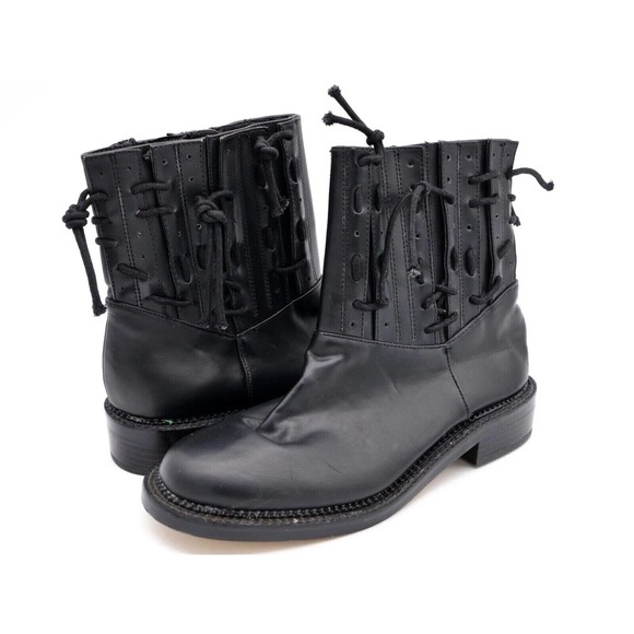 Shoe Cult by Nasty Gal Womens 7 Ankle Boots Black Faux Leather Side Zip Chelsea - Picture 1 of 11